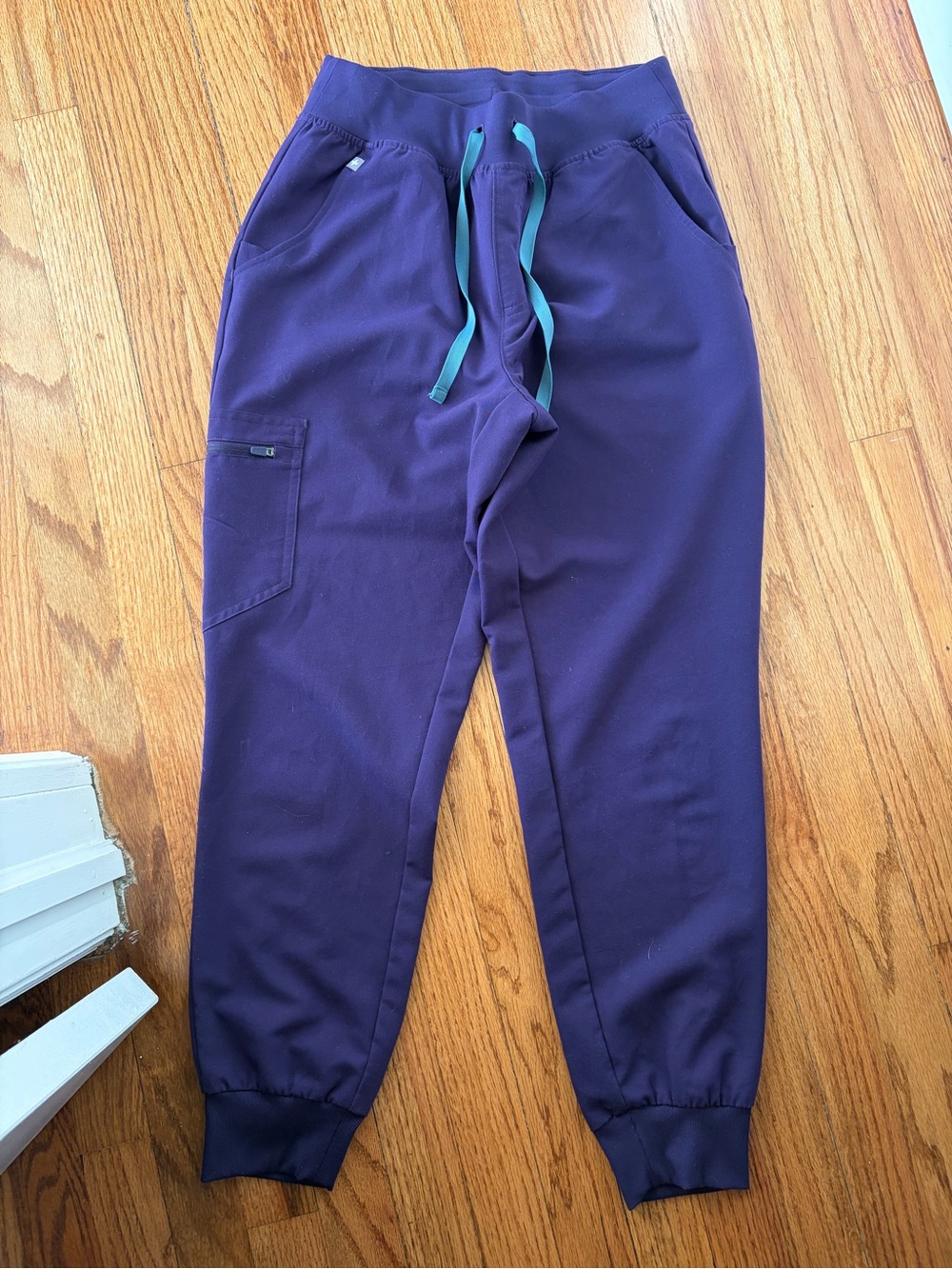 women's Purple Jam High Waisted Zamora - Petite Jogger Scrub Pant